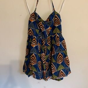 African Print Romper